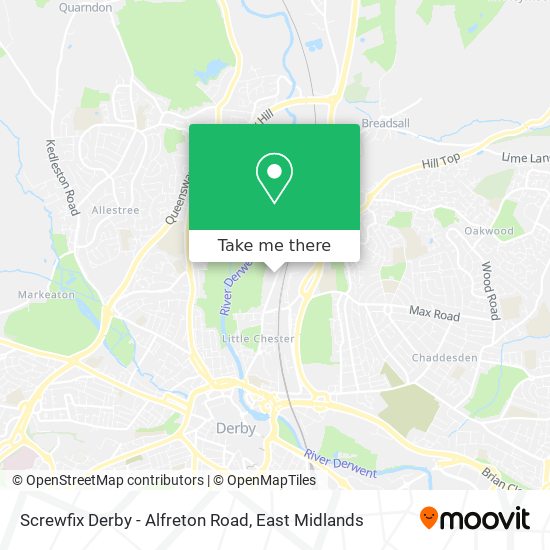 Screwfix Derby - Alfreton Road map