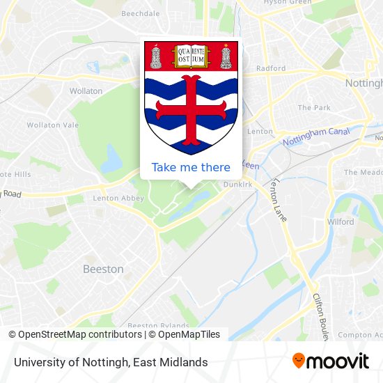 University of Nottingh map