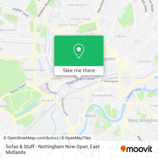 Sofas & Stuff - Nottingham Now Open map
