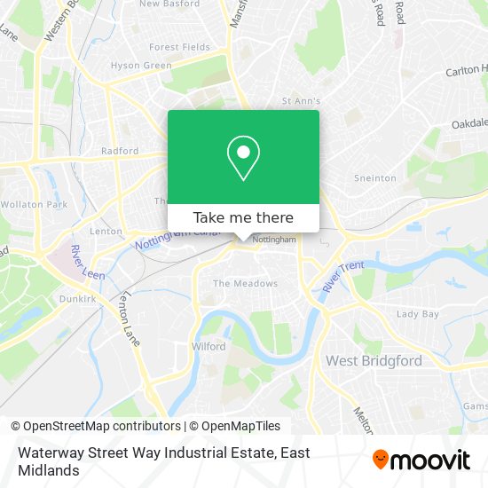 Waterway Street Way Industrial Estate map