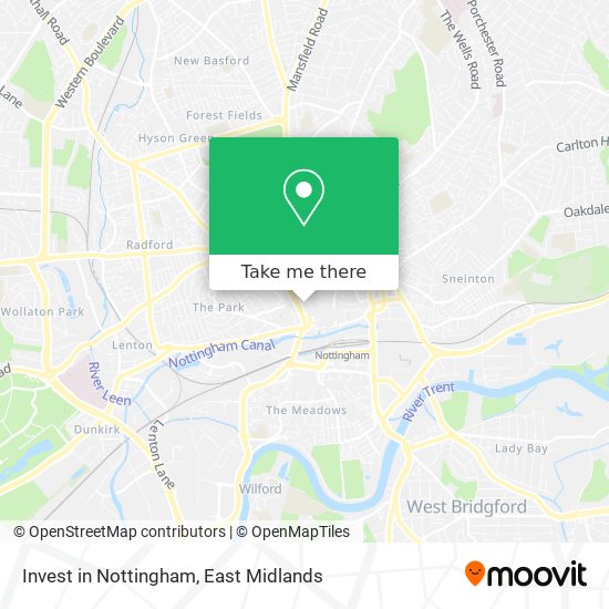 Invest in Nottingham map