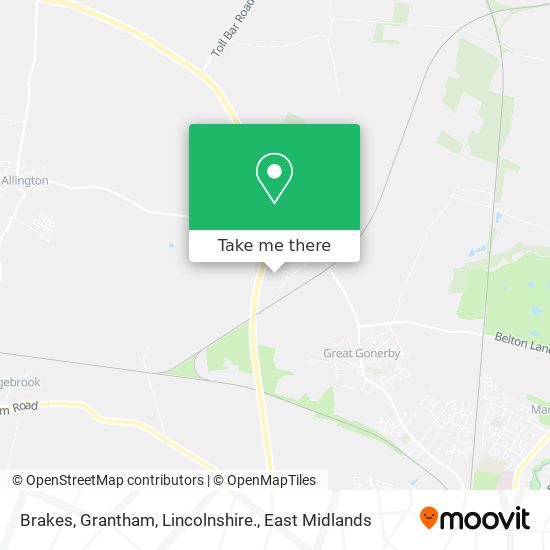Brakes, Grantham, Lincolnshire. map