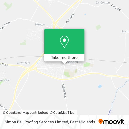 Simon Bell Roofing Services Limited map