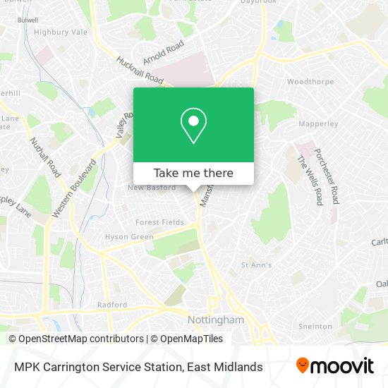 MPK Carrington Service Station map
