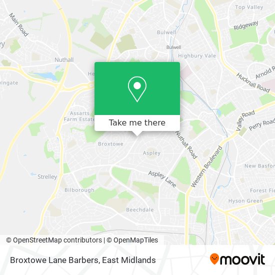 Broxtowe Lane Barbers map