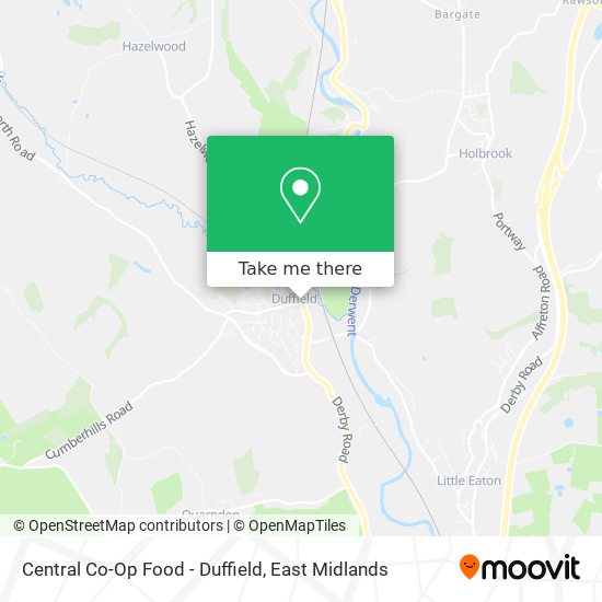 Central Co-Op Food - Duffield map
