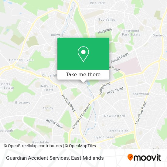 Guardian Accident Services map