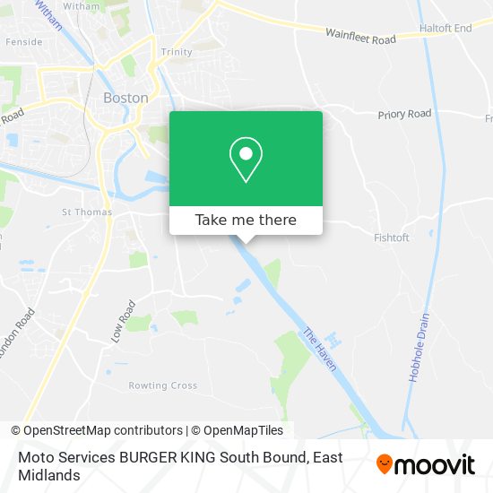 Moto Services BURGER KING South Bound map