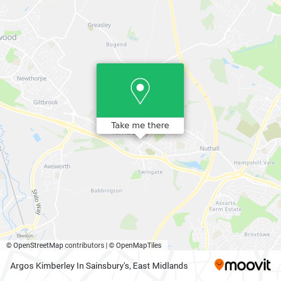 Argos Kimberley In Sainsbury's map