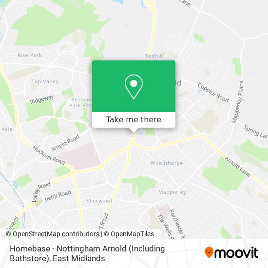 Homebase - Nottingham Arnold (Including Bathstore) map
