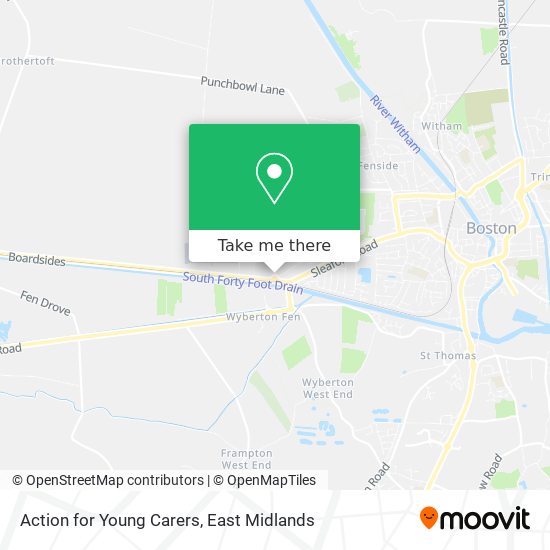 Action for Young Carers map