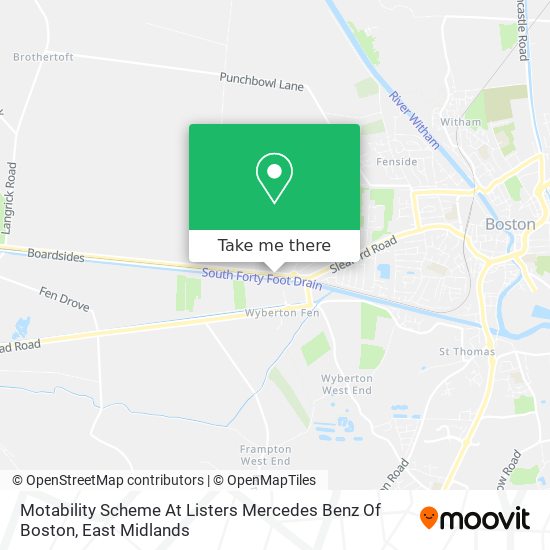 Motability Scheme At Listers Mercedes Benz Of Boston map