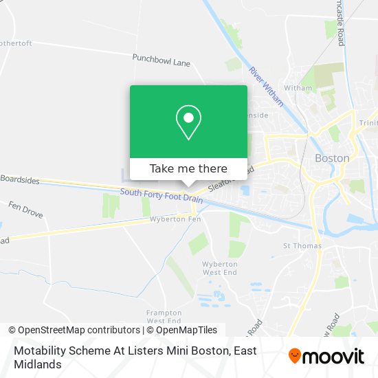 Motability Scheme At Listers Mini Boston map