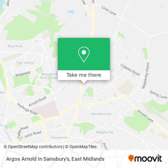 Argos Arnold In Sainsbury's map