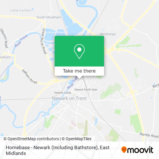 Homebase - Newark (Including Bathstore) map