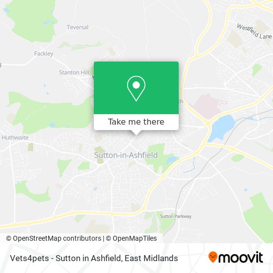 Vets4pets - Sutton in Ashfield map