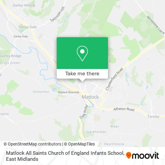 Matlock All Saints Church of England Infants School map