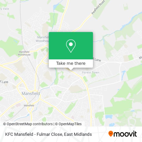 KFC Mansfield - Fulmar Close map