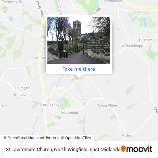 St Lawrence's Church, North Wingfield map