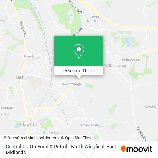 Central Co-Op Food & Petrol - North Wingfield map