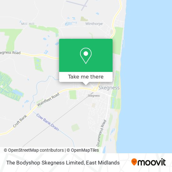 The Bodyshop Skegness Limited map