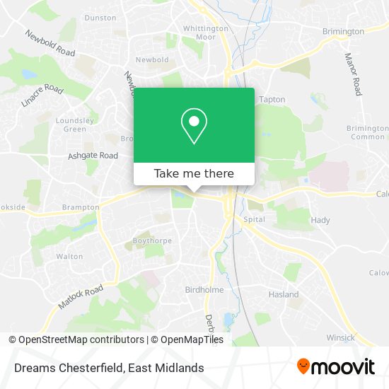 Dreams Chesterfield map