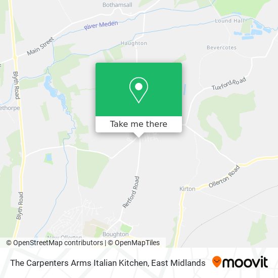 The Carpenters Arms Italian Kitchen map