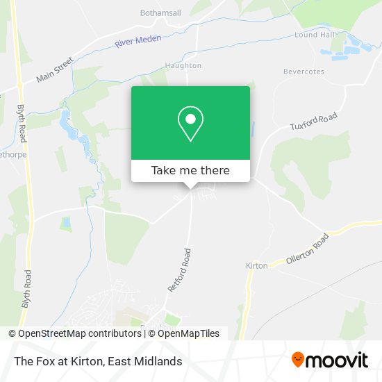 The Fox at Kirton map