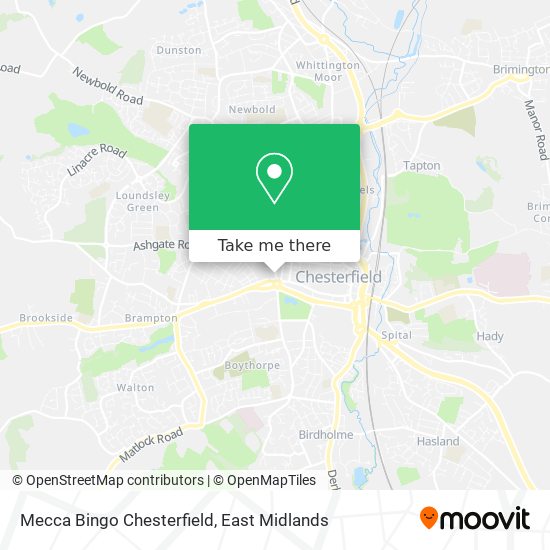 Mecca Bingo Chesterfield map