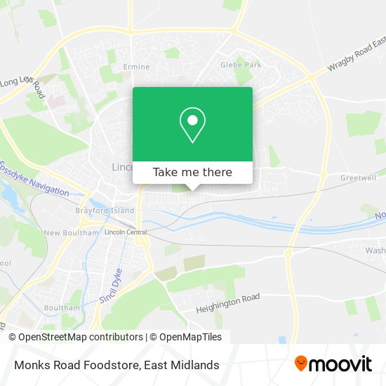 Monks Road Foodstore map