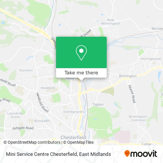 Mini Service Centre Chesterfield map