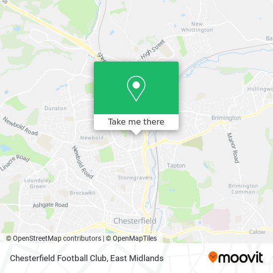 Chesterfield Football Club map