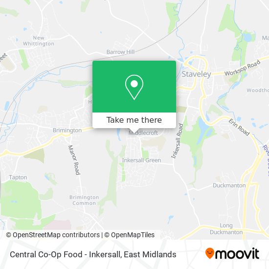 Central Co-Op Food - Inkersall map