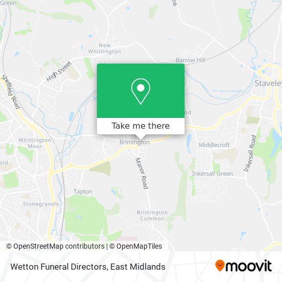 Wetton Funeral Directors map