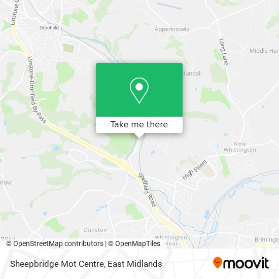 Sheepbridge Mot Centre map