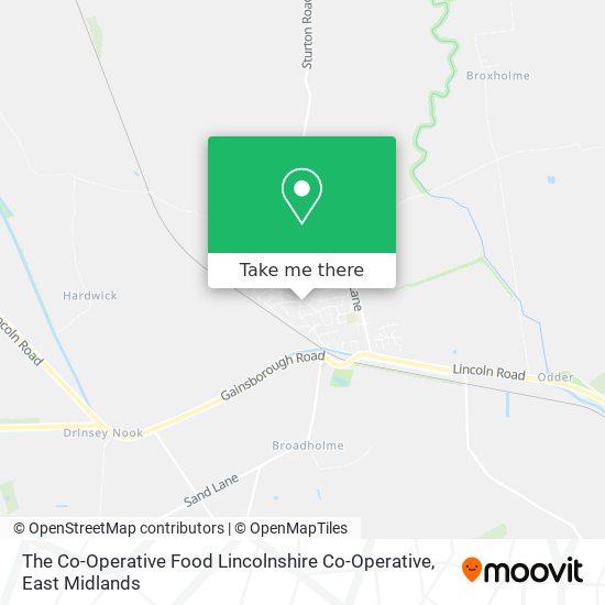 The Co-Operative Food Lincolnshire Co-Operative map