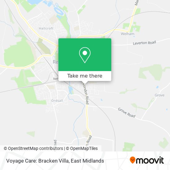 Voyage Care: Bracken Villa map