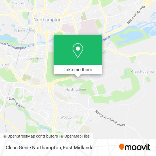 Clean Genie Northampton map