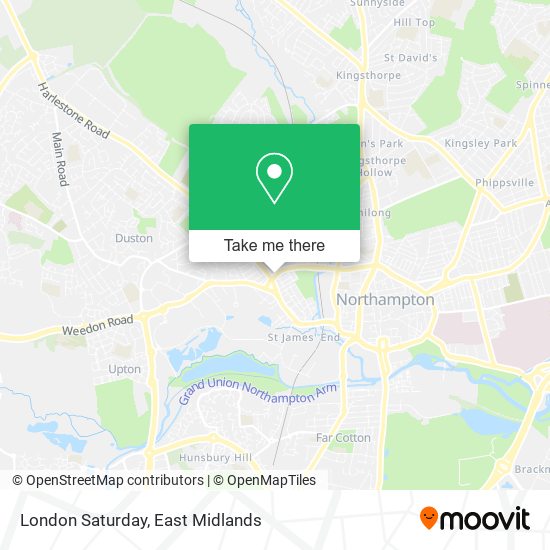 London Saturday map