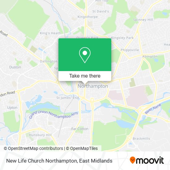 New Life Church Northampton map