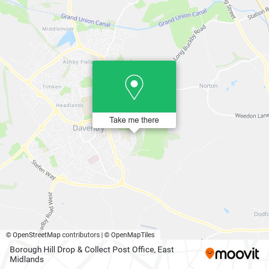 Borough Hill Drop & Collect Post Office map