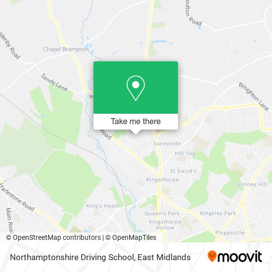 Northamptonshire Driving School map