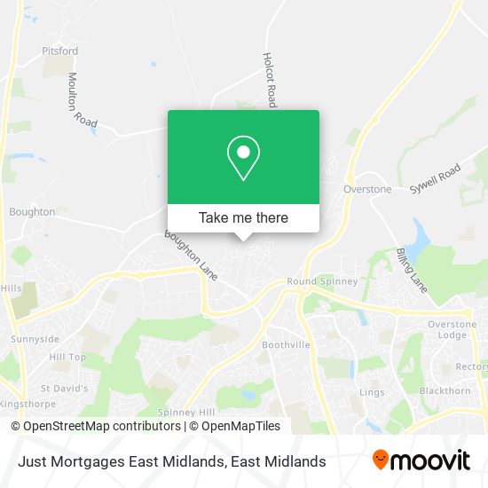 Just Mortgages East Midlands map