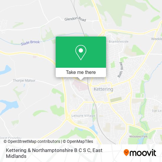 Kettering & Northamptonshire B C S C map