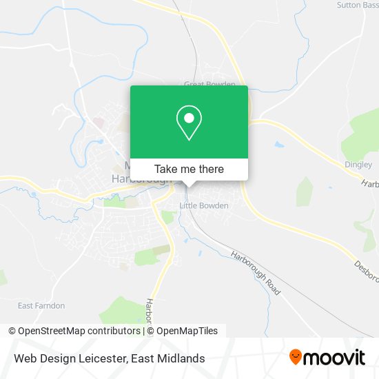 Web Design Leicester map