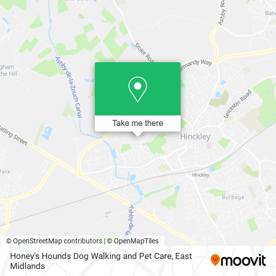 Honey's Hounds Dog Walking and Pet Care map