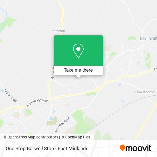One Stop Barwell Store map