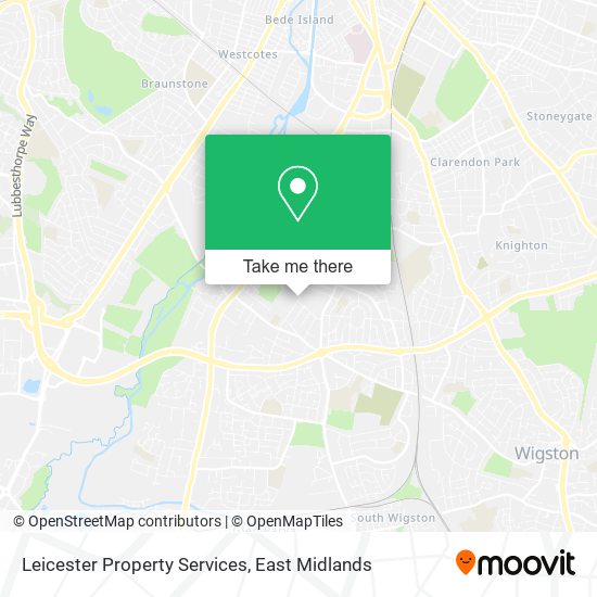 Leicester Property Services map