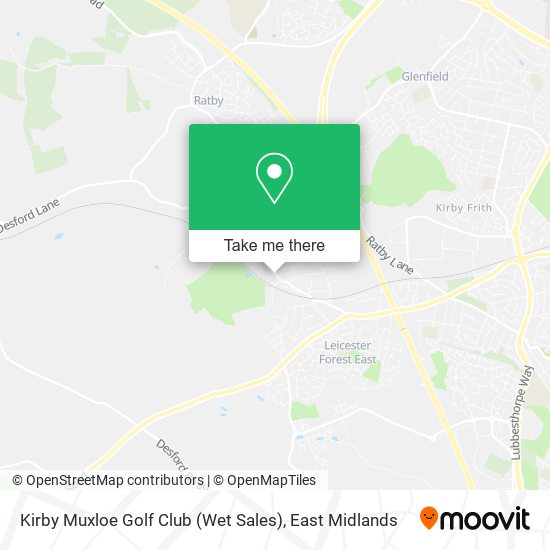 Kirby Muxloe Golf Club (Wet Sales) map