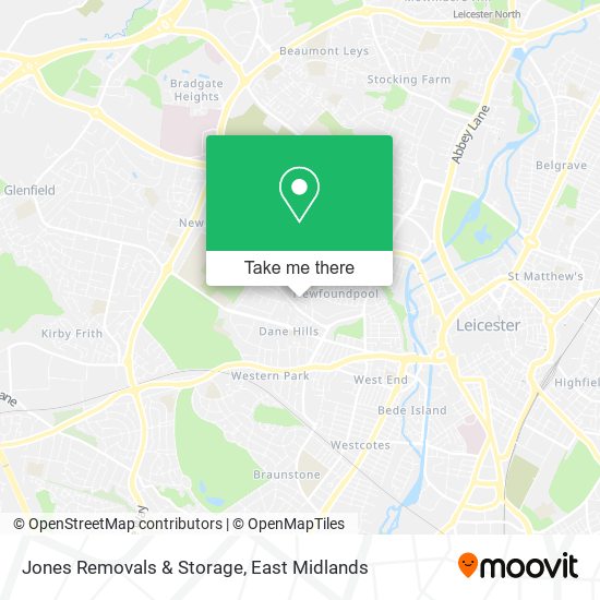 Jones Removals & Storage map